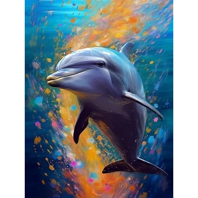 Delfin - gyémántszemes kirakó