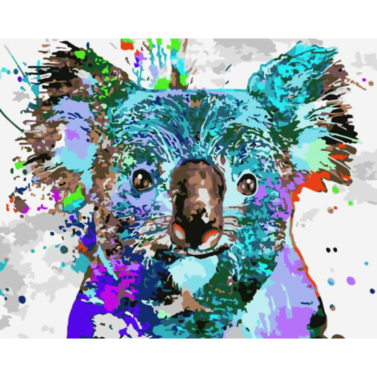 Színes koala - számfestő készlet