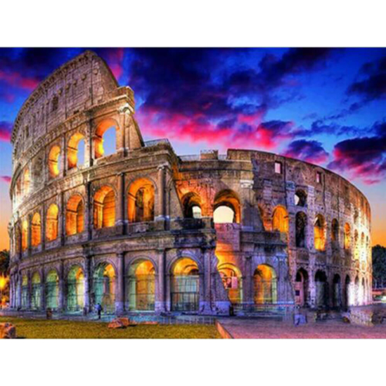 Naplemente a Colosseumnál - gyémántszemes kirakó