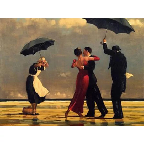 Az éneklő komornyik (Jack Vettriano) - gyémántszemes kirakó