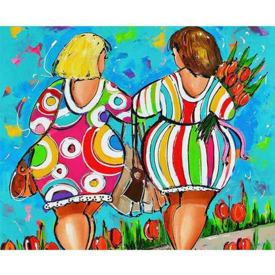 Nők színesben - számfestő készlet