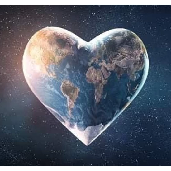 Föld szív - gyémántszemes kirakó