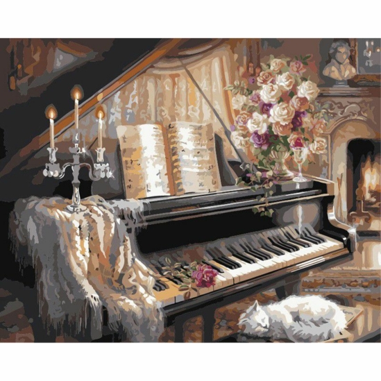 Zongora - gyémántszemes kirakó