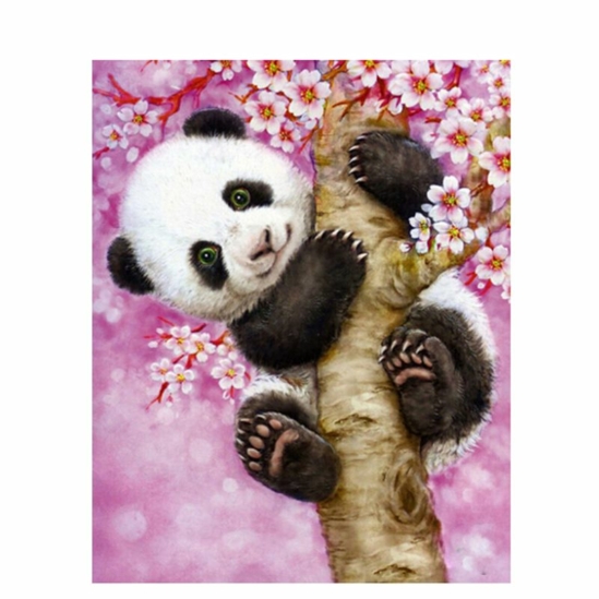 Panda a fán - gyémántszemes kirakó