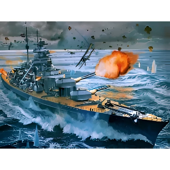 Bismarck csatahajó - gyémántszemes kirakó