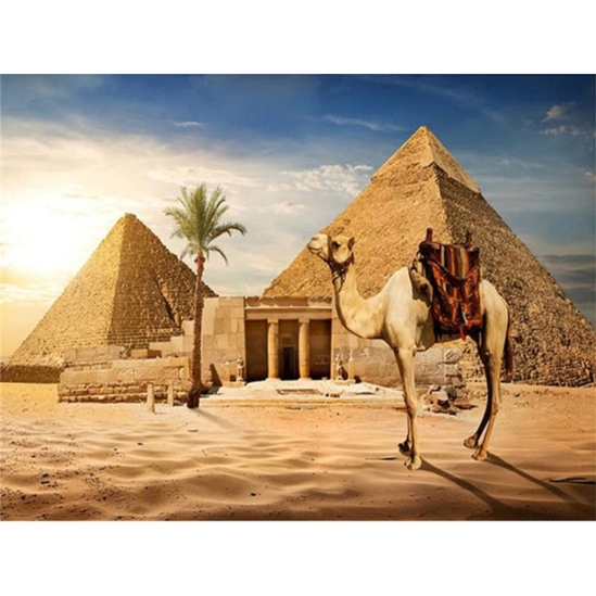Egyiptomi piramisok - gyémántszemes kirakó