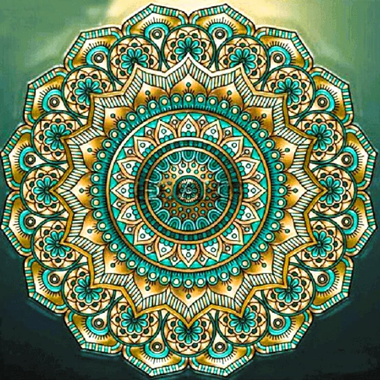 Békesség mandala - gyémántszemes kirakó