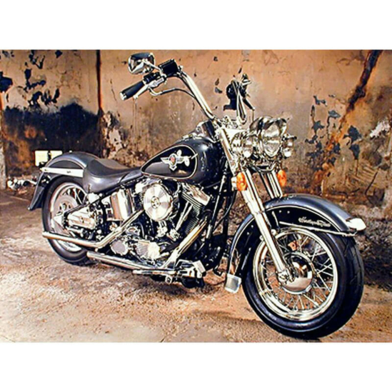 Harley motor - gyémántszemes kirakó