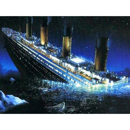 Süllyedő Titanic - gyémántszemes kirakó