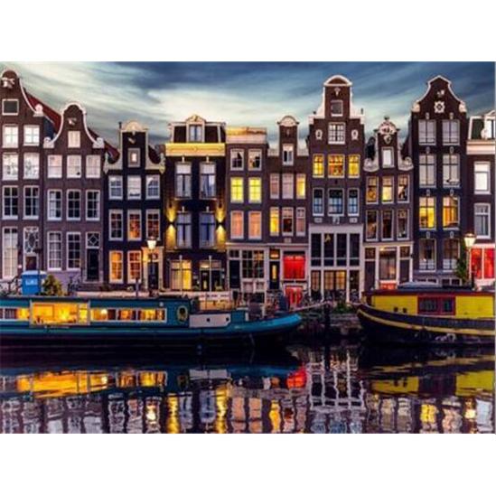 Holland város - gyémántszemes kirakó