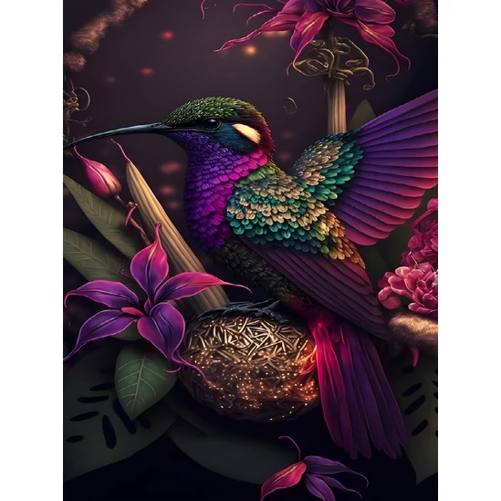 Kolibri - gyémántszemes kirakó