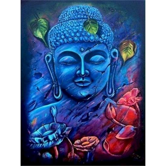Gyógyító kék Buddha - számfestő készlet kerettel