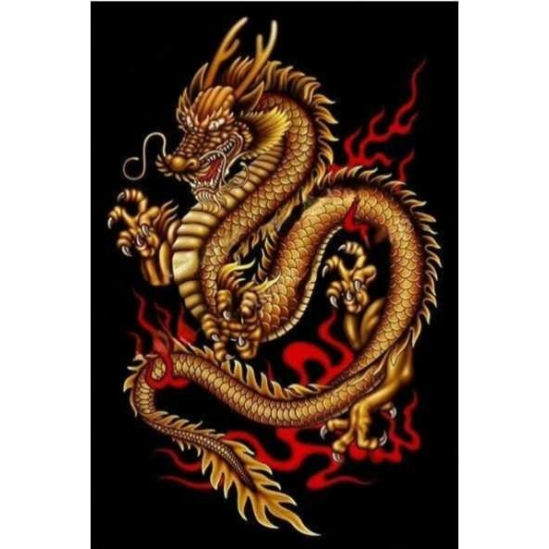 Kínai sárkány - számfestő készlet kerettel