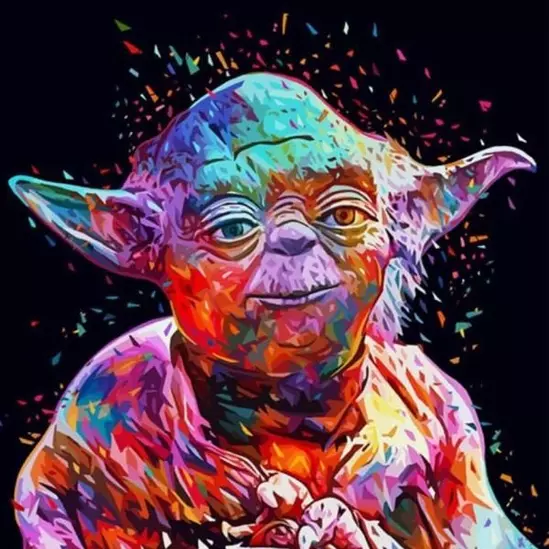 Star Wars - Yoda - számfestő készlet kerettel