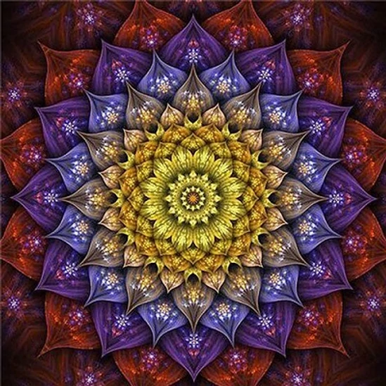 Belső erő mandala 1 - számfestő készlet kerettel