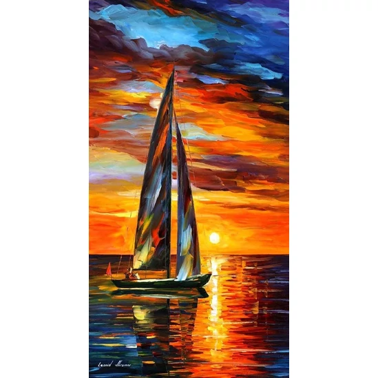 A vitorlás (Afremov) - számfestő készlet kerettel