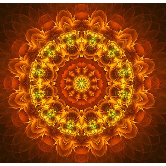 Életerő mandala - számfestő készlet kerettel