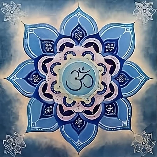 Oltalmazó OM mandala - számfestő készlet kerettel