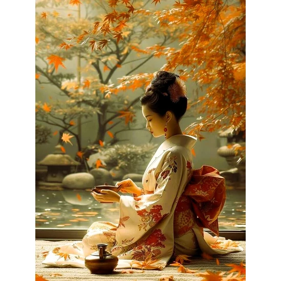 Tea Japánban - számfestő készlet kerettel