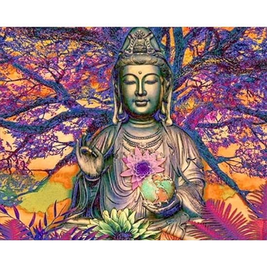 Ülő Buddha - gyémántszemes kirakó