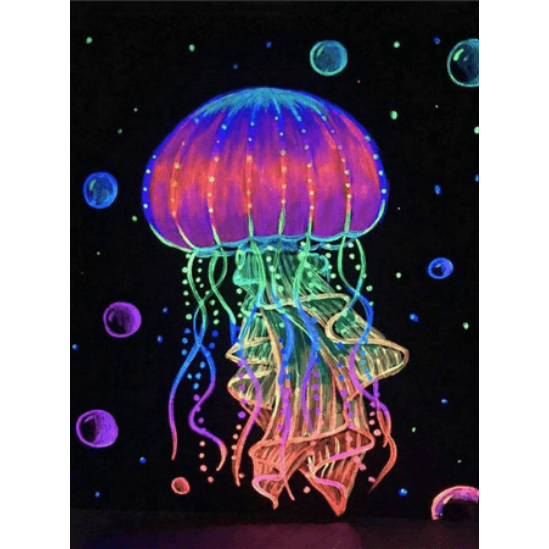 Színes medúza - gyémántszemes kirakó