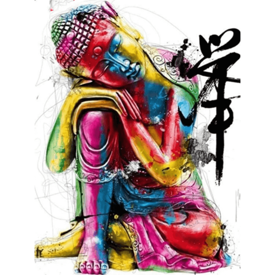 Színes Buddha - gyémántszemes kirakó