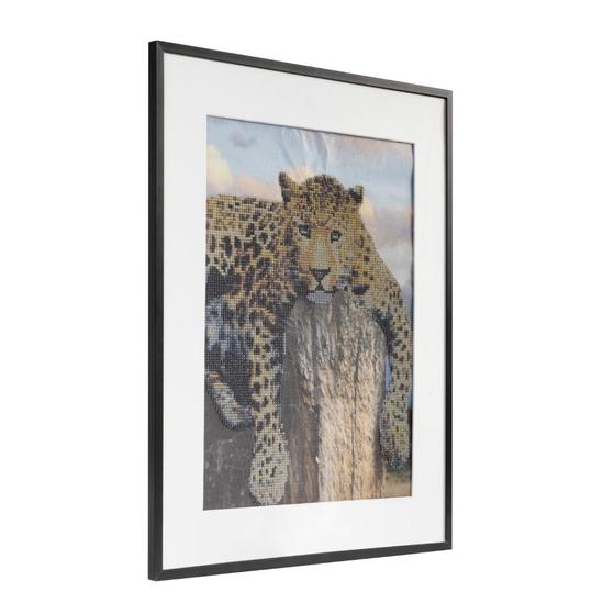 Leopárd - gyémántszemes kirakó 40x50 cm